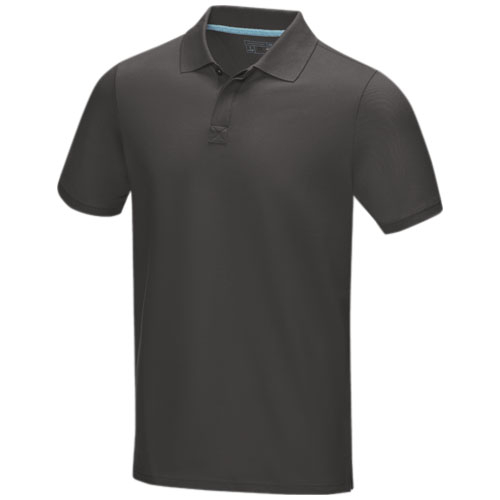 Polo publicitaire bio GOTS homme 180g - Graphite Gris storm
